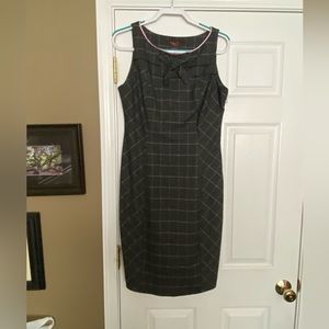 Eliza J Black Windowpane Sheath Dress